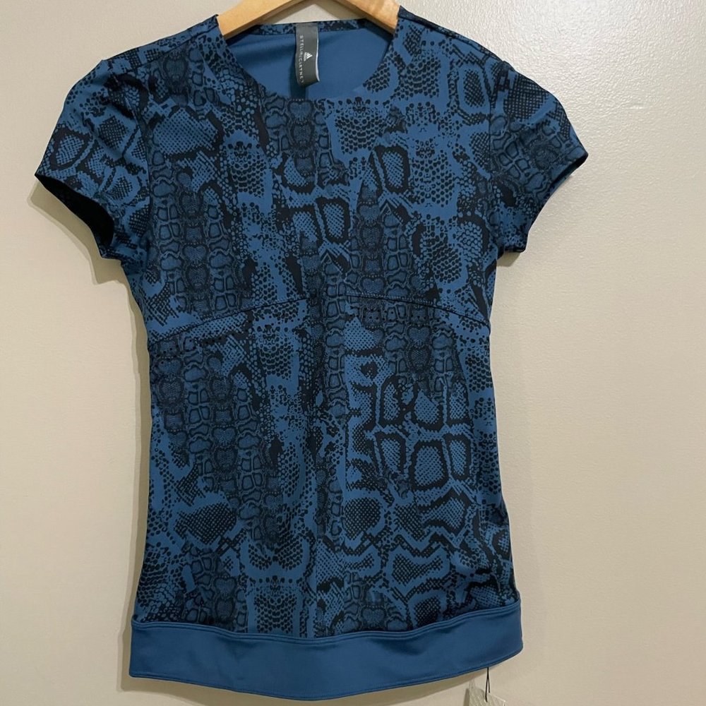 Women Adidas x Stella McCartney Prime Blue Training Top Shirt Size XS FK8910
